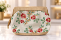 Floral Beaded Handbag - Pink Floral Clutch