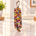 Ikat Print Travel Pouch - Navy Red Geometric