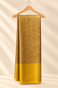 Champagne Gold Zari Tissue Silk Saree with Gold Border