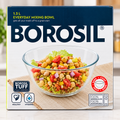Borosil 1.3L Borosil Tuff everyday microwavable glass mixing bowl