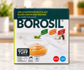 Borosil microwavable glass lunch box round 240ml