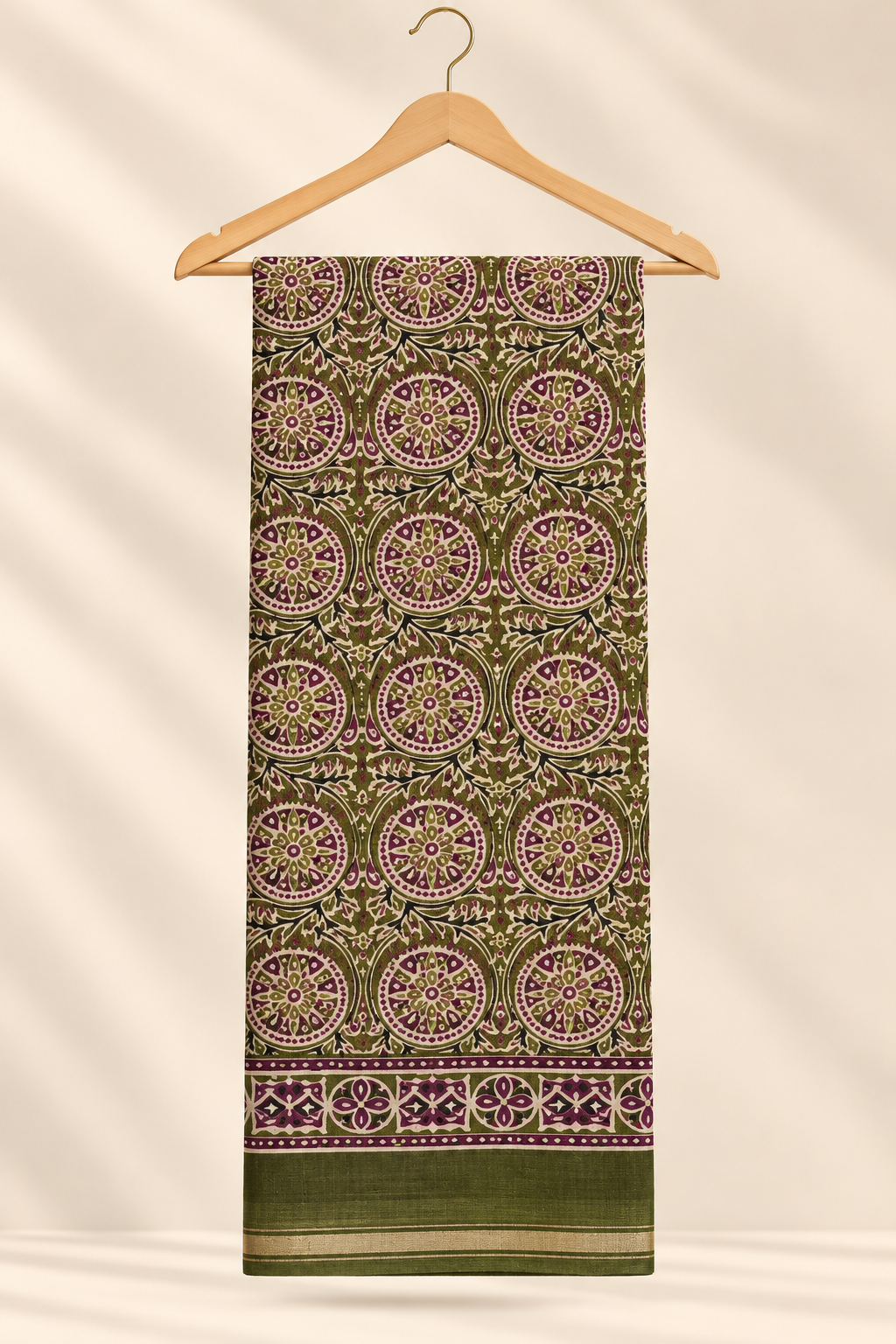 Aqua Blue 3D Geometric Cube Print Saree with Self-Tone Border