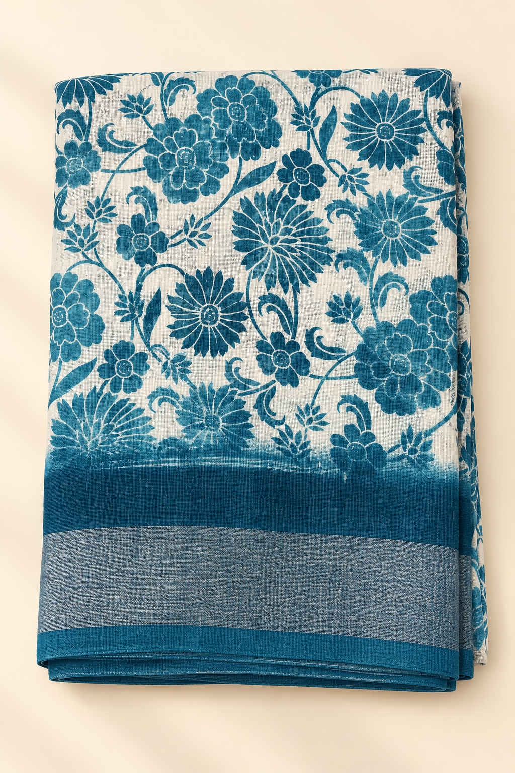 Blush Pink Shibori Tie-Dye Saree with Grey Self-Tone Border