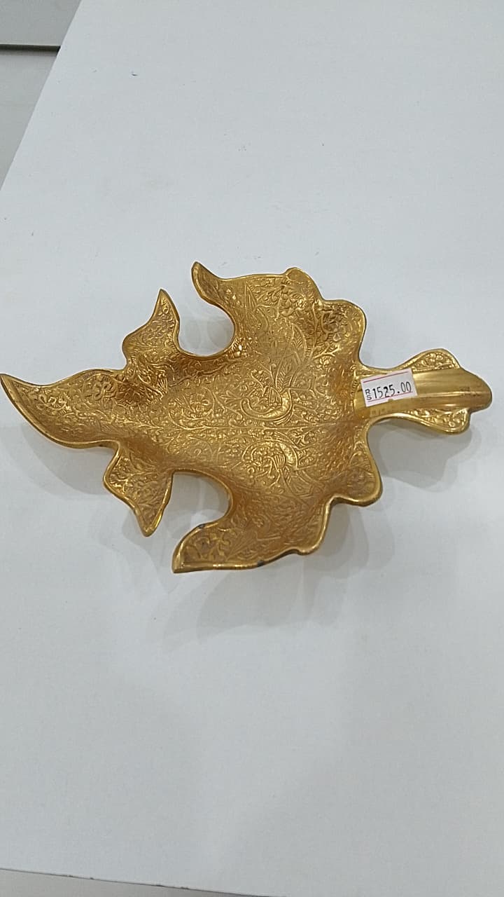 Decorative Brass Engraved Plate - top view