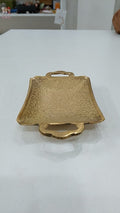 Brass Engraved Tray with Handles - front view