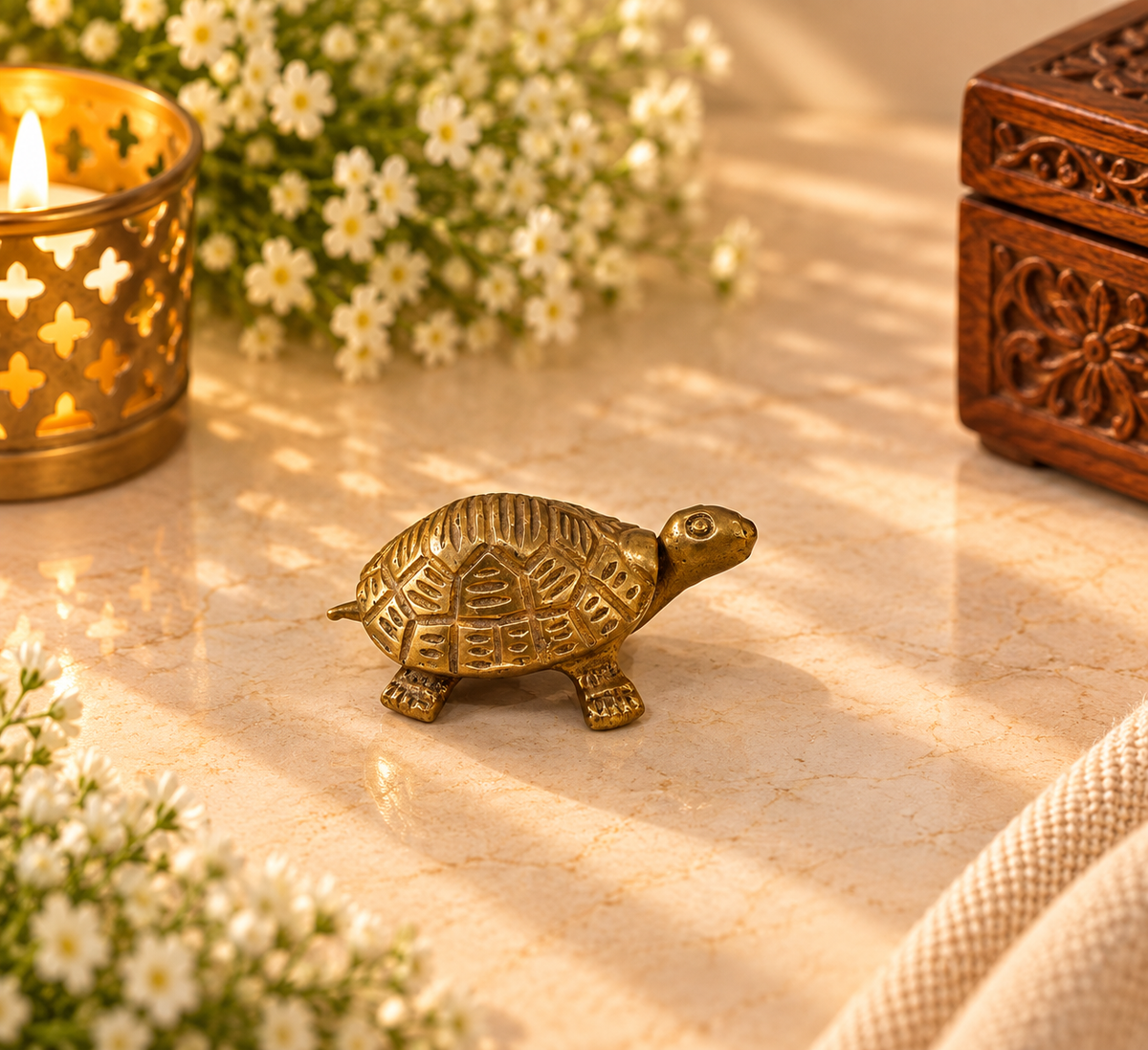 Brass Tortoise Figurine