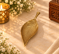Brass Leaf Tray with Intricate Engraving