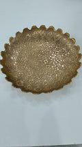 Brass Scalloped Pooja Thali - Deep