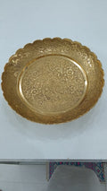 Brass Scalloped Pooja Thali - Medium