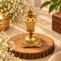 Brass Incense Holder with Engraved Base