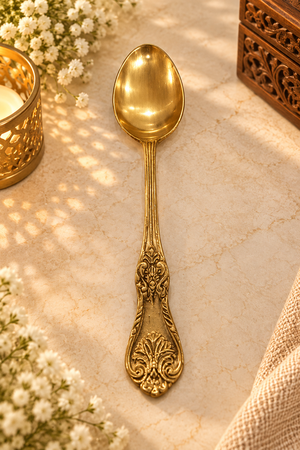 Decorative Brass Spoon