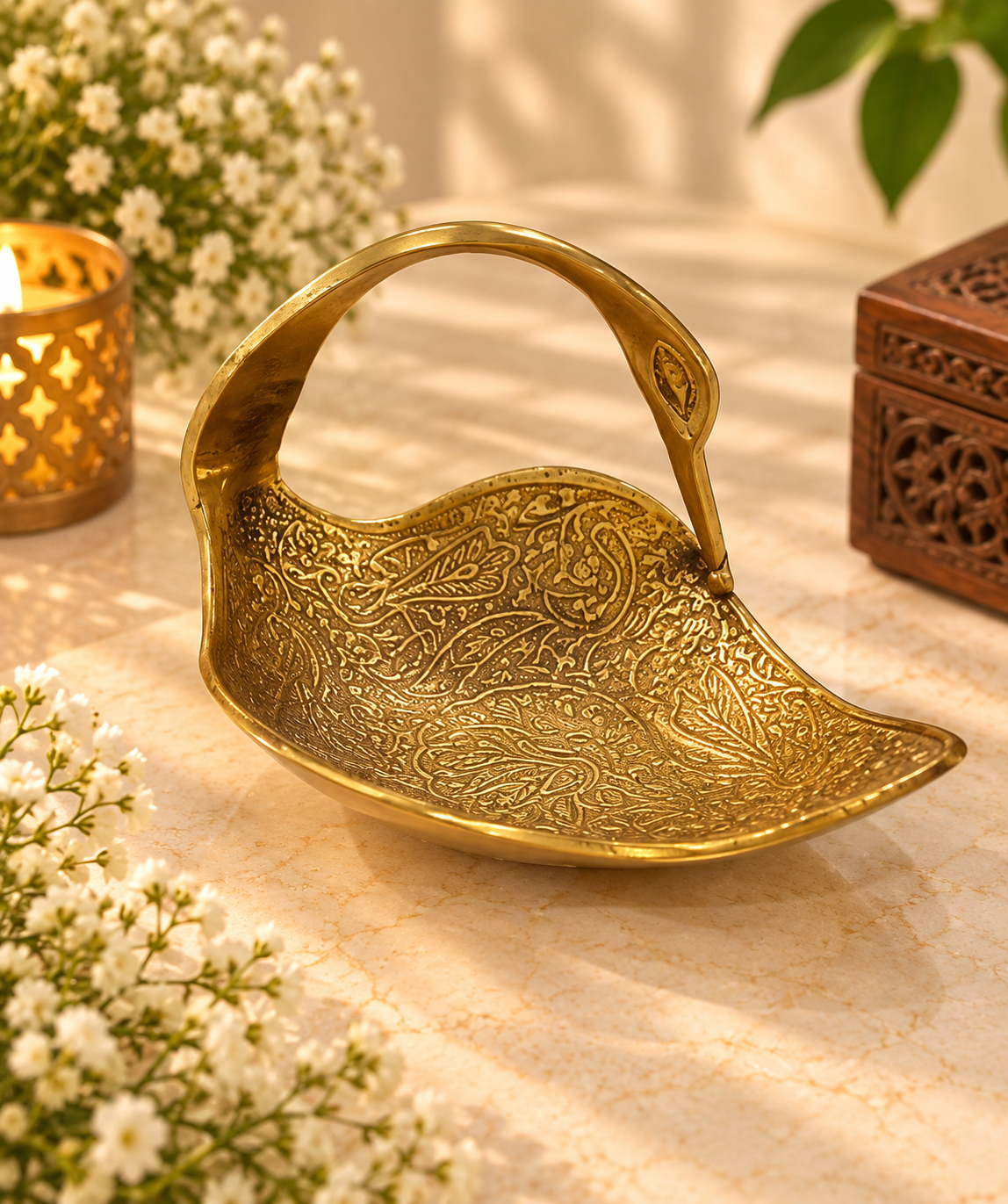 Brass Tray with Handles