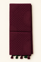 Maroon Bandhani Kashmiri Cotton Saree - Detail View