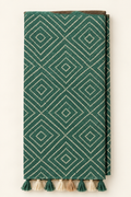 Green Bandhani Diamond Print Kashmiri Cotton Saree