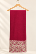 Olive Green Hibiscus Floral Print Saree with Green Zari Border