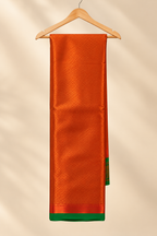 Burnt Orange Kanjivaram Pure Silk Saree - Front View