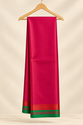 Hot Pink Kanjivaram Pure Silk Saree - Front View