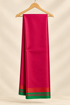 Hot Pink Kanjivaram Pure Silk Saree - Front View