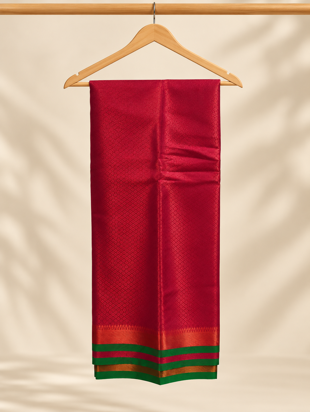 Deep Maroon Kanjivaram Pure Silk Saree - Additional View
