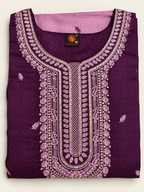 Lavender Gold Zardozi Embroidered Salwar Kameez Set with Banarasi Dupatta