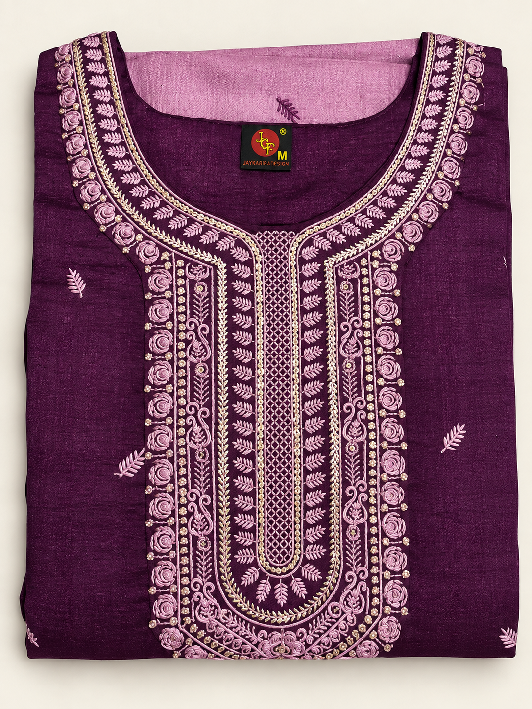Lavender Gold Zardozi Embroidered Salwar Kameez Set with Banarasi Dupatta