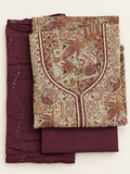 Shree Gori Pawni Dark Green Pure Pashmina Salwar Kameez Piece Unstitched
