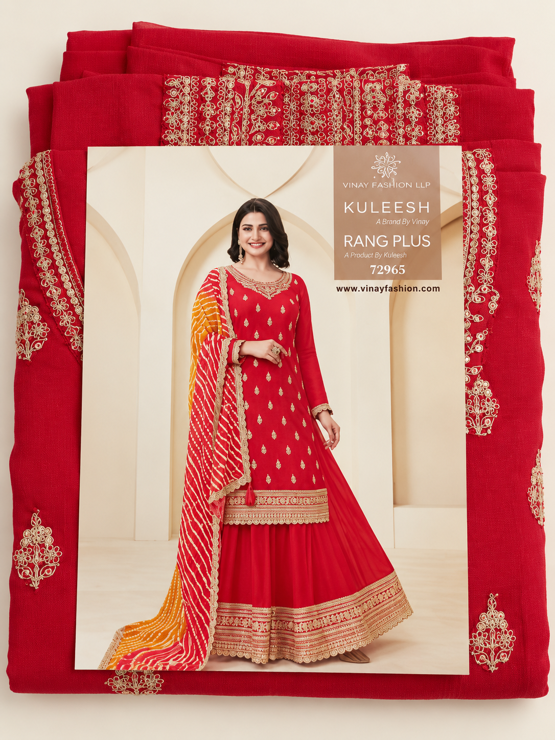 Romani Needle Wonder Vol-3 Yellow Embroidered Salwar Kameez Piece