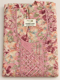 Sage Green Multicolour Paisley Embroidered Kurta Fabric Unstitched