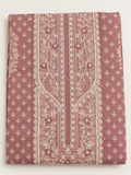 Dusty Pink Floral Embroidered Cotton Salwar Kameez Piece Unstitched