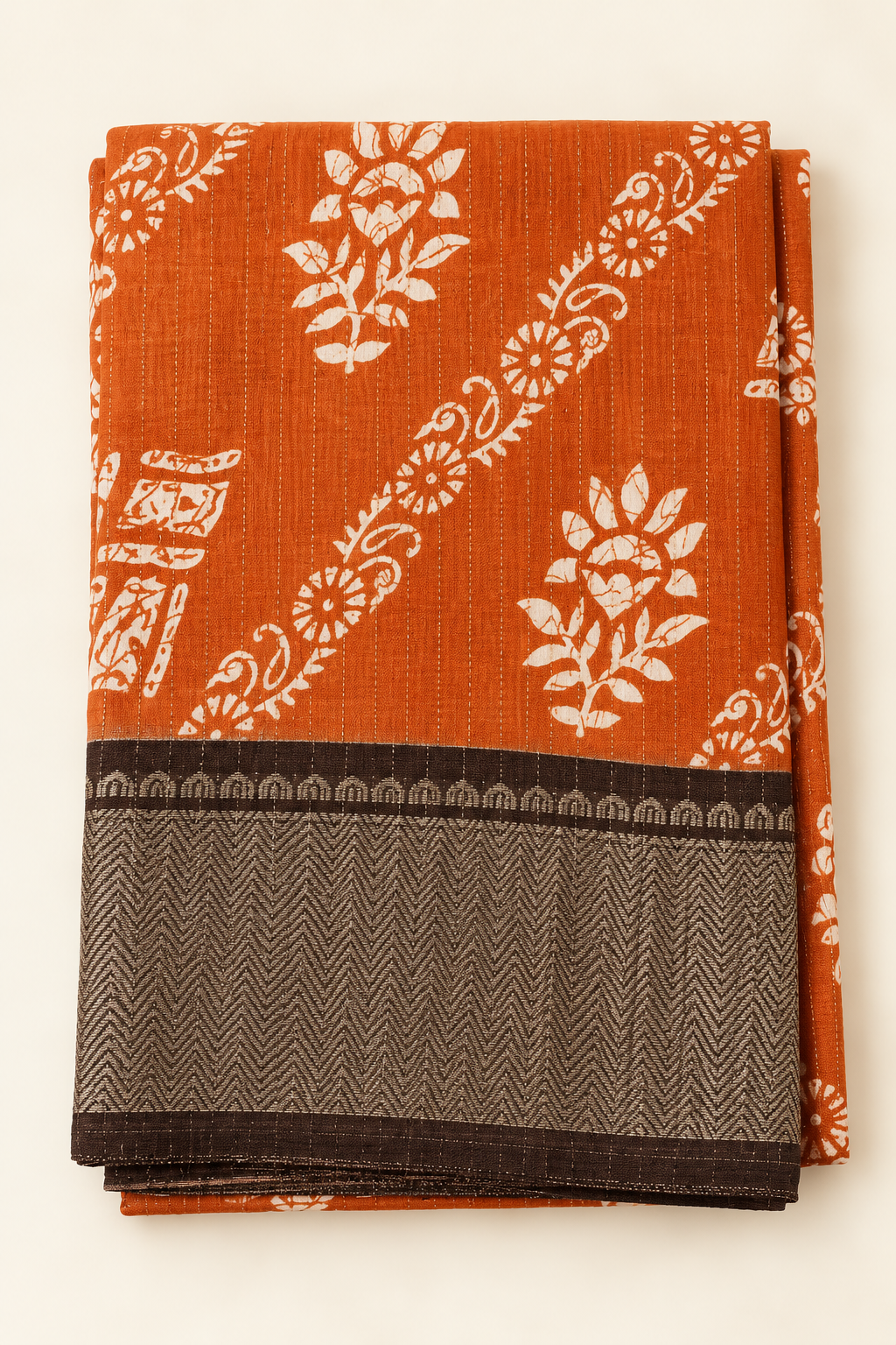 Red Patola Snowflake Print Saree with Royal Blue Zari Border