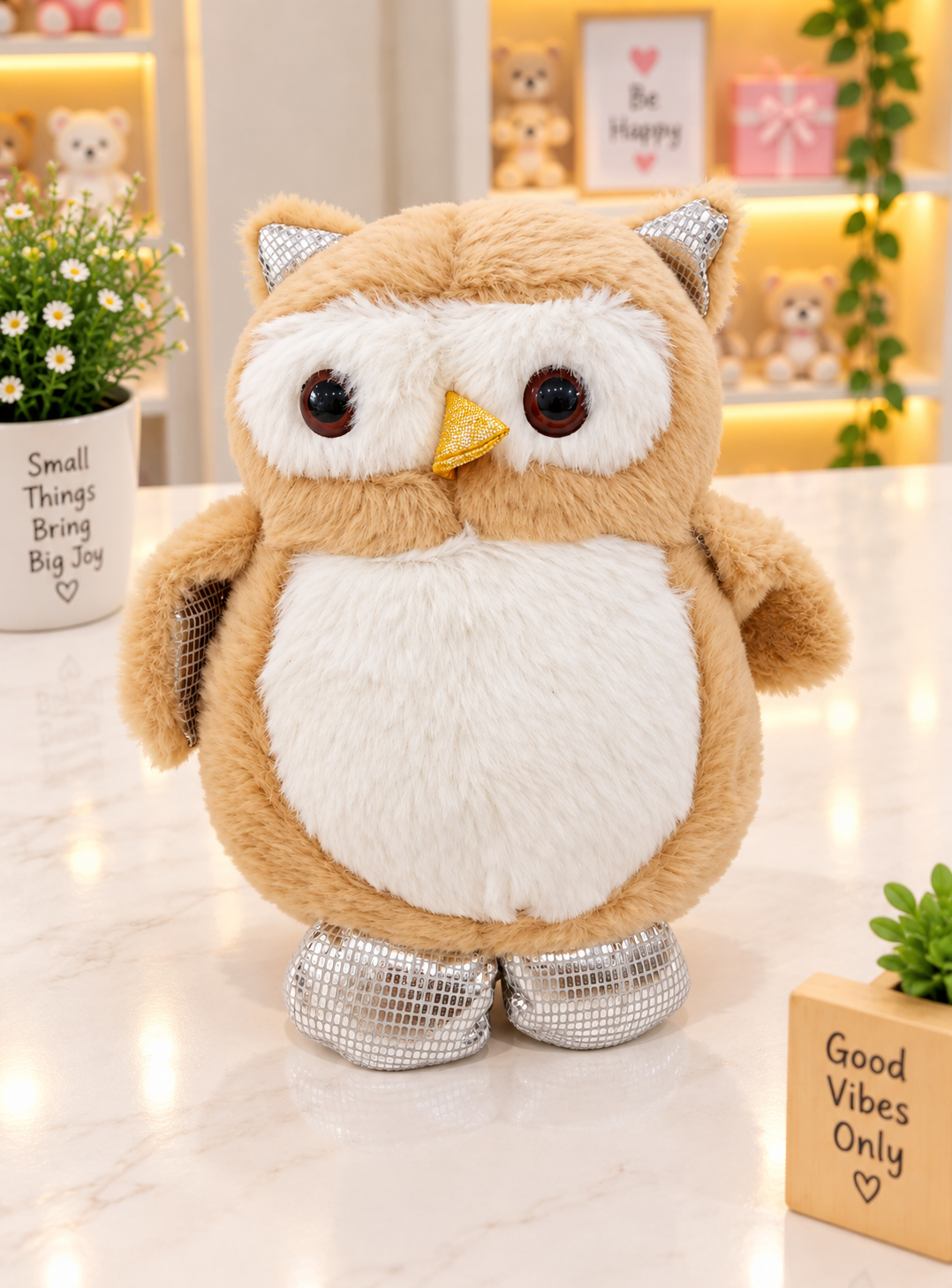 Glitter Owl Soft Toy