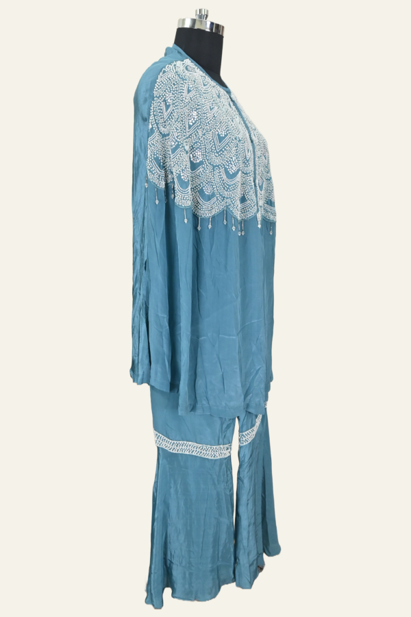 Boutique Beaded Embroidered Ensemble by Inaya Lifestyle | Blue