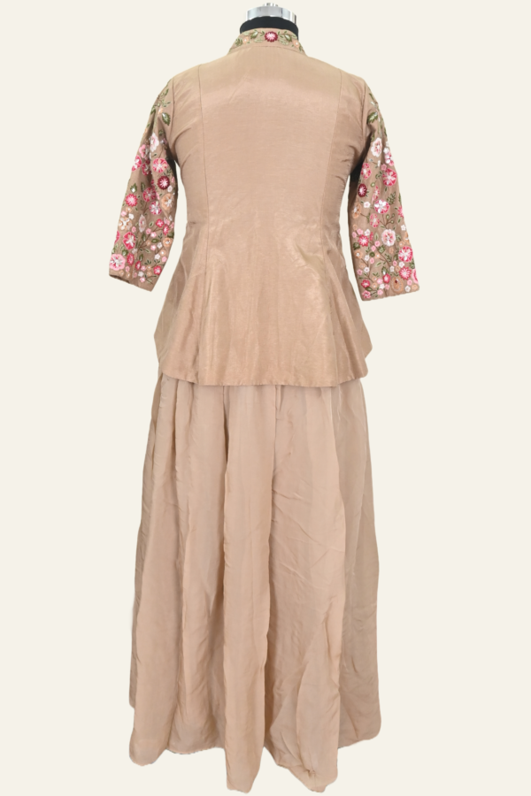 Floral Embroidered Co-ord Set | Nude | Inaya Lifestyle