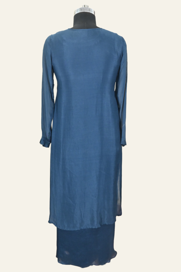 Embroidered Kaftan Set | Effortless Chic | Teal Blue | Inaya Lifestyle