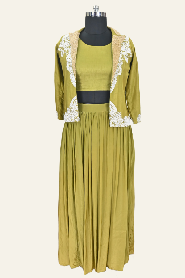 Golden Olive Ensemble by Inaya Lifestyle | Regal Elegance