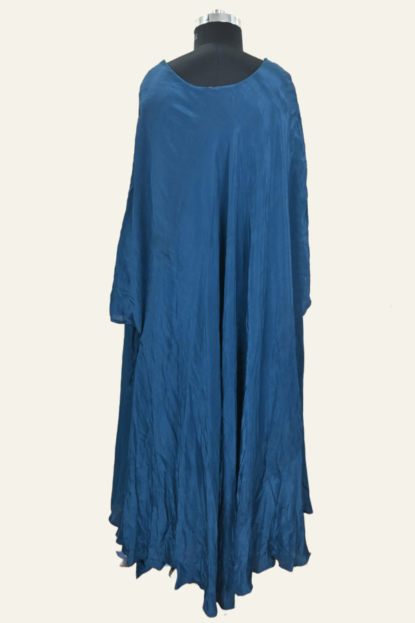 Teal Blue Embroidered Kaftan Set | Inaya Lifestyle