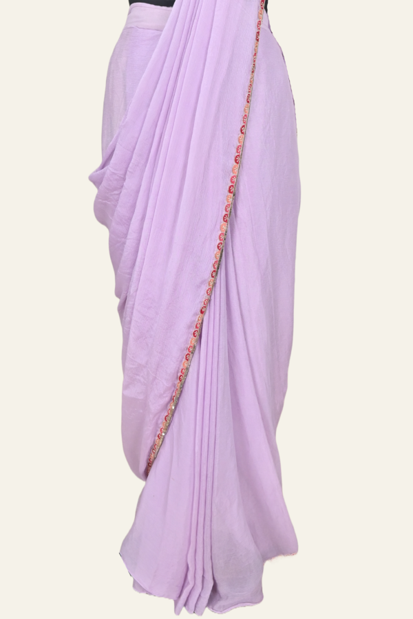 Luxury Pink Dual Toned Silk Saree With Crop Blouse | Inaya Lifestyle